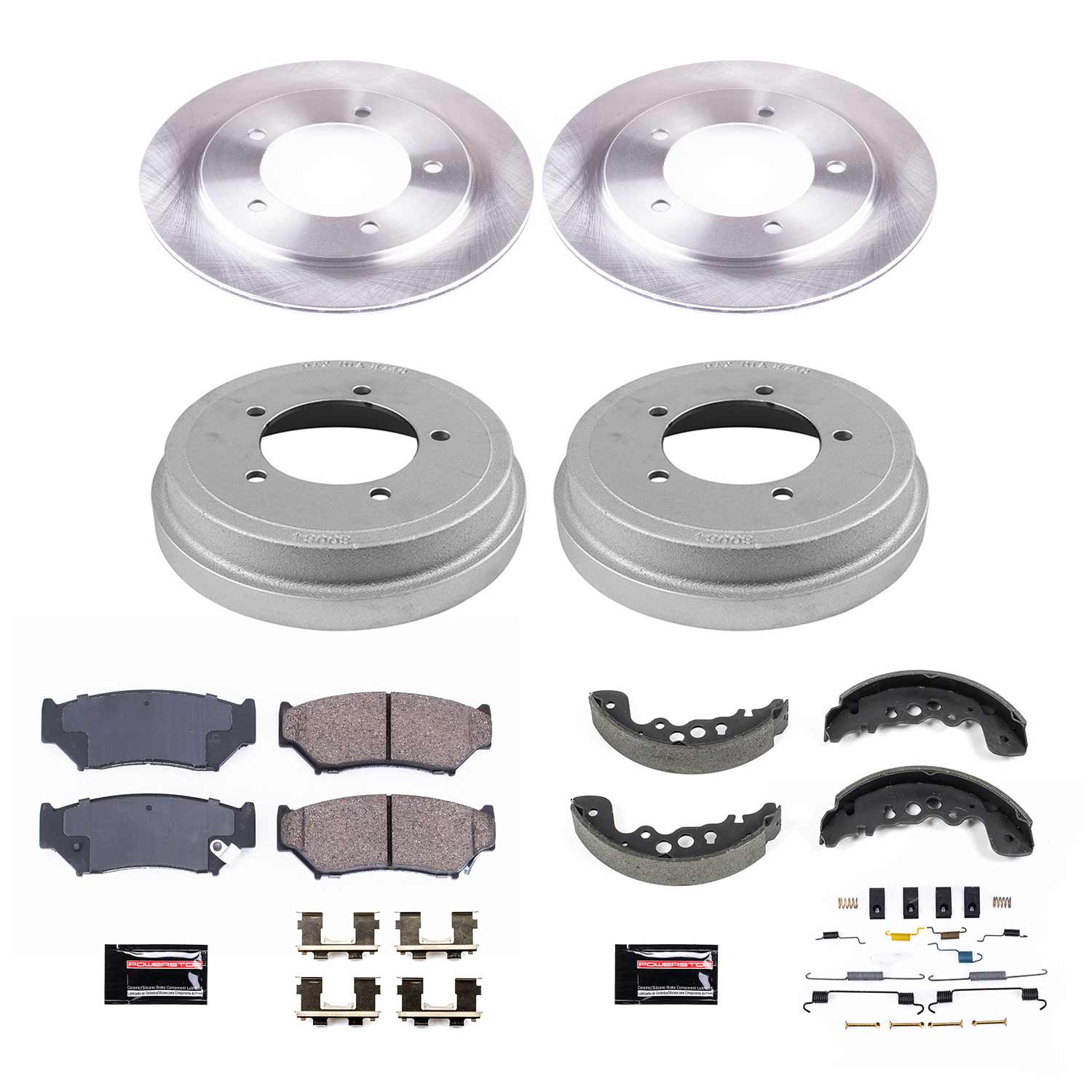 Power Stop KOE15183DK Autospecialty 1-Click Daily Driver Front And Rear Brake Kit With Drum Brakes And Brake Shoes for 2000 Chevrolet Tracker Base, Lsi product image