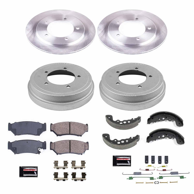 Power Stop KOE15186DK Autospecialty 1-Click Daily Driver Front And Rear Brake Kit With Drum Brakes And Brake Shoes for 2000-2001 Suzuki Vitara Jls, Jlx, Js, Jx product image