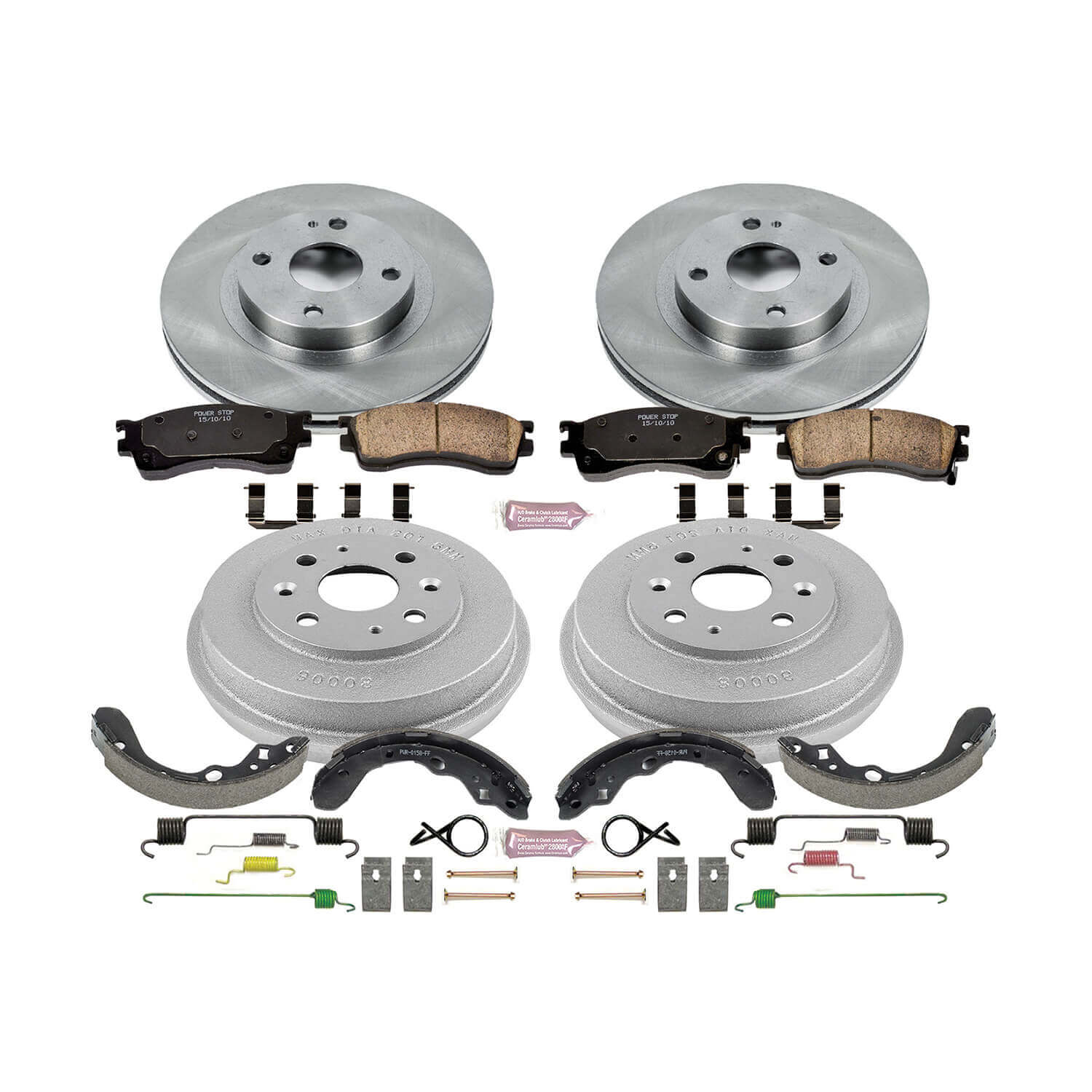 Power Stop KOE15189DK Autospecialty 1-Click Daily Driver Front And Rear Brake Kit for 2001-2003 Mazda Protege product image