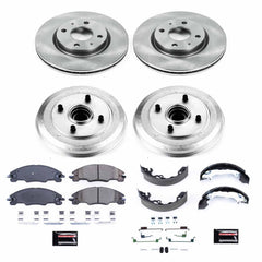 Power Stop KOE15193DK Autospecialty 1-Click Daily Driver Front And Rear Brake Kit With Drum Brakes And Brake Shoes for 2008 Ford Focus product image