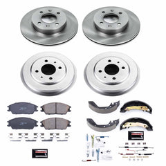 Power Stop KOE15196DK Autospecialty 1-Click Daily Driver Front And Rear Brake Kit With Drum Brakes And Brake Shoes for 2003 Hyundai Accent product image