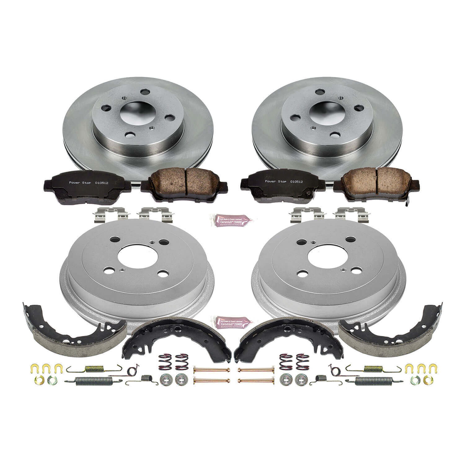 Power Stop KOE15203DK Autospecialty 1-Click Daily Driver Front And Rear Brake Kit for 2000 Toyota Echo product image