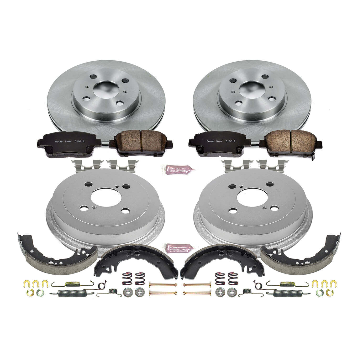 Power Stop KOE15204DK Autospecialty 1-Click Daily Driver Front And Rear Brake Kit for 2001-2005 Toyota Echo product image