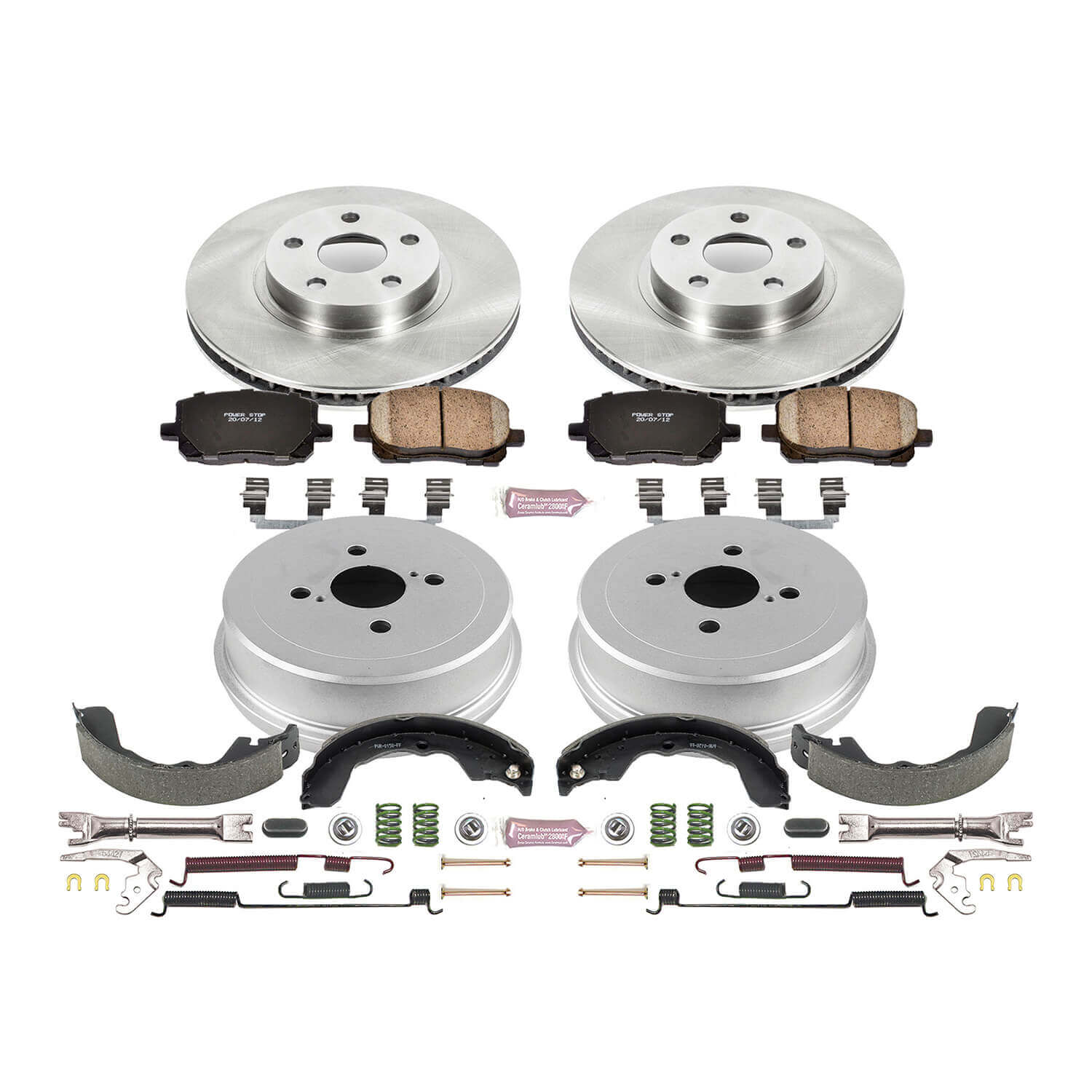 Power Stop KOE15220DK Autospecialty 1-Click Daily Driver Front And Rear Brake Kit for 2003-2008 Pontiac Vibe product image