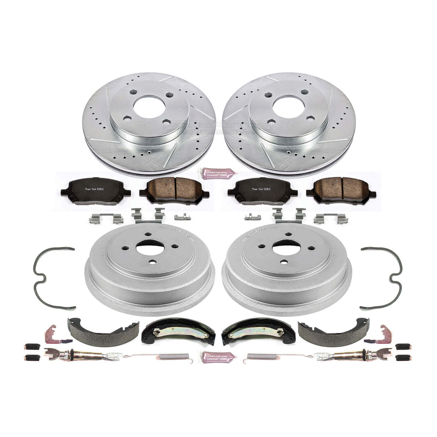 Power Stop KOE15224DK Autospecialty 1-Click Daily Driver Front And Rear Brake Kit for 2003-2008 Pontiac G5 product image