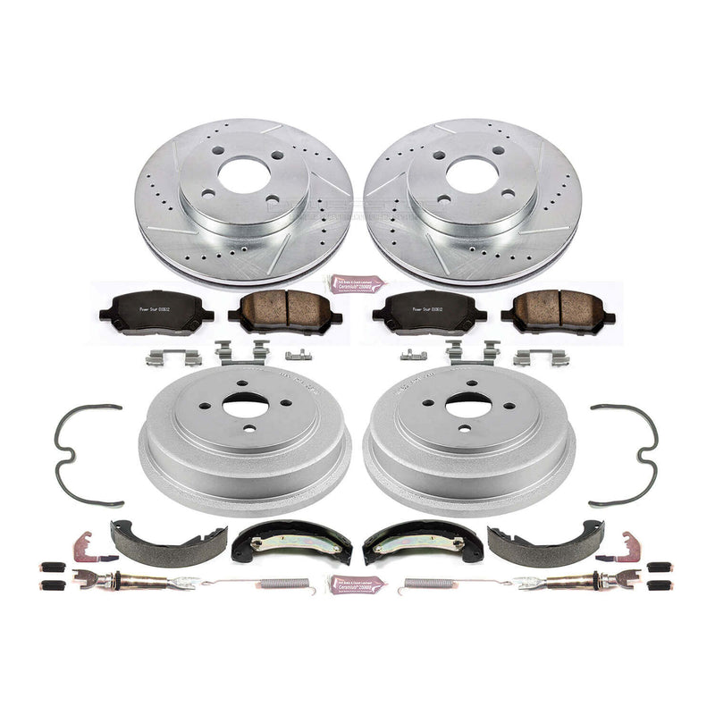 Power Stop KOE15224DK Autospecialty 1-Click Daily Driver Front And Rear Brake Kit for 2003-2008 Pontiac G5 product image