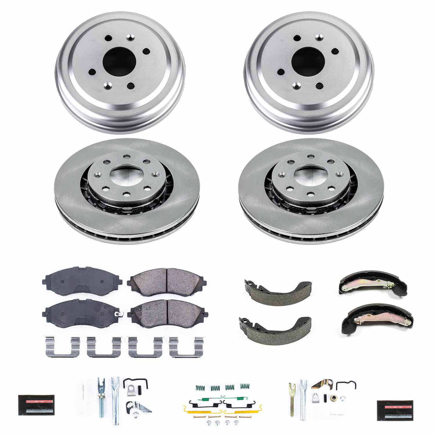 Power Stop KOE15234DK Autospecialty 1-Click Daily Driver Front And Rear Brake Kit With Drum Brakes And Brake Shoes for 2004-2011 Chevrolet Aveo product image