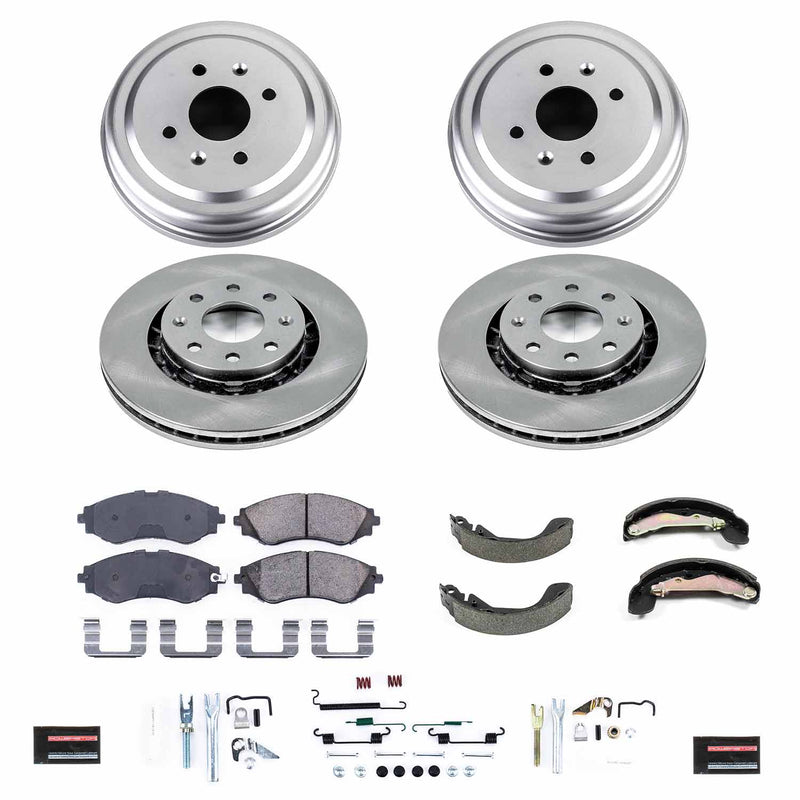 Power Stop KOE15235DK Autospecialty 1-Click Daily Driver Front And Rear Brake Kit With Drum Brakes And Brake Shoes for 2013-2015 Chevrolet Spark product image