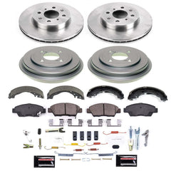 Power Stop KOE15246DK - Front And Rear Autospecialty 1-Click OE Replacement Pad And Rotor Kit With Drum And Brake Shoes vehicle fitment brake part