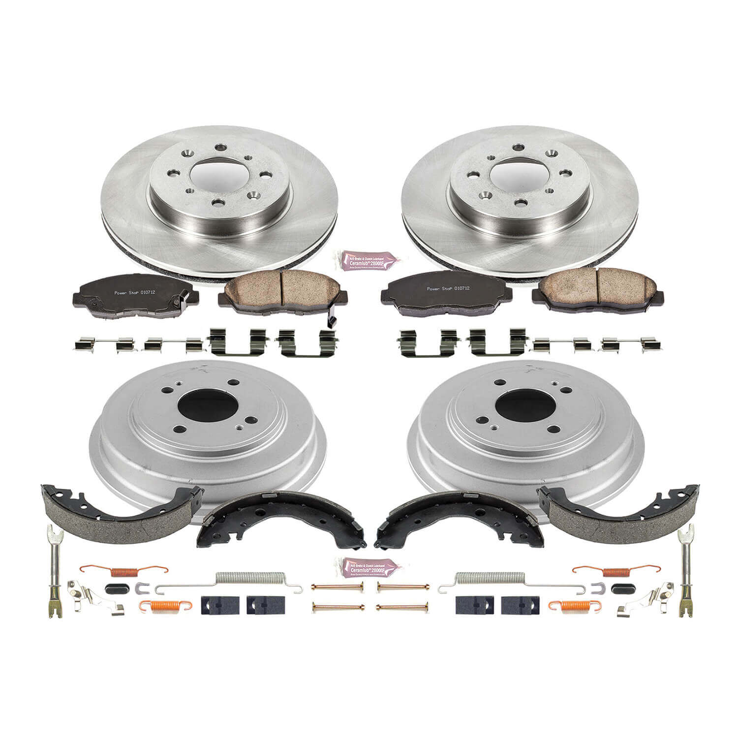 Power Stop KOE15247DK Autospecialty 1-Click Daily Driver Front And Rear Brake Kit for 2010-2014 Honda Insight product image
