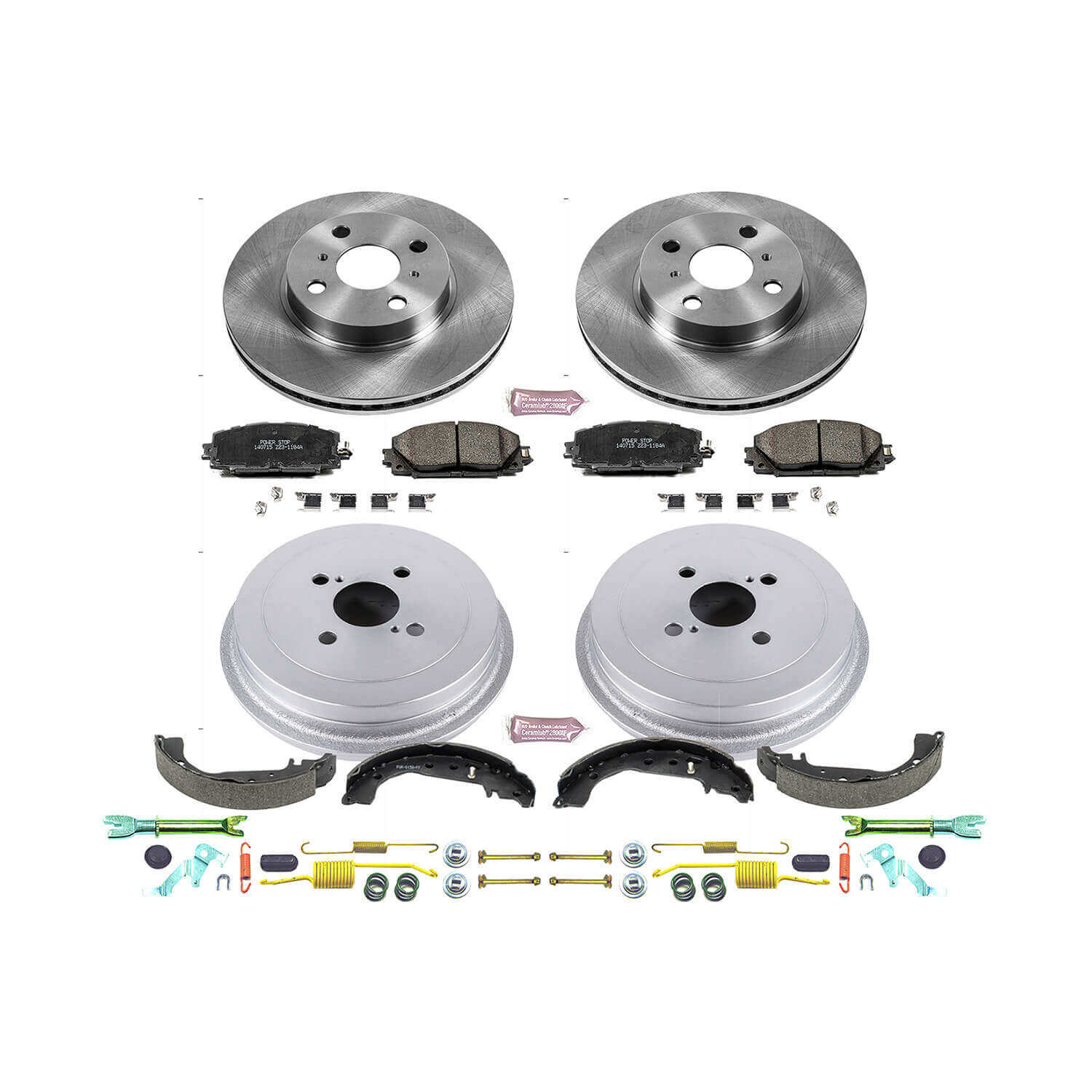 Power Stop KOE15249DK Autospecialty 1-Click Daily Driver Front And Rear Brake Kit for 2007-2014 Toyota Yaris product image