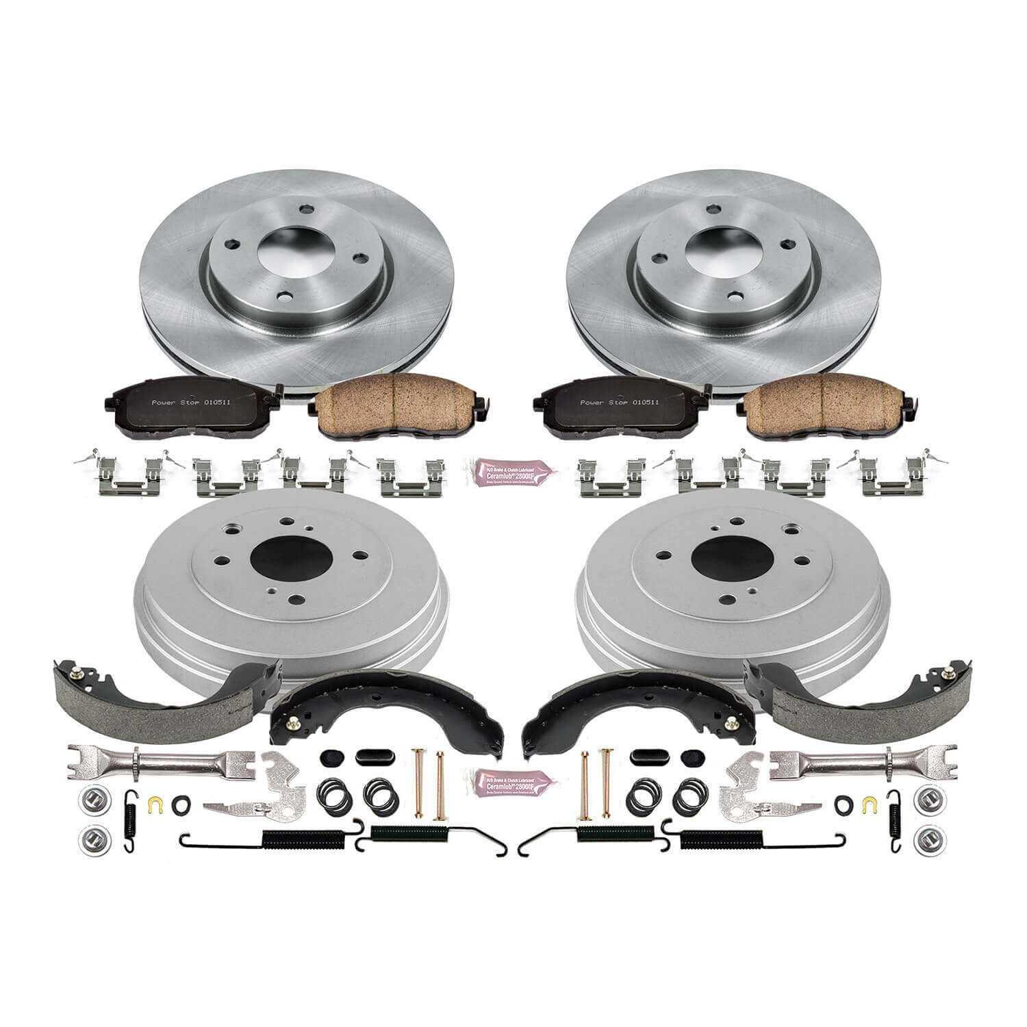 Power Stop KOE15252DK Autospecialty 1-Click Daily Driver Front And Rear Brake Kit for 2007-2014 Nissan Cube product image