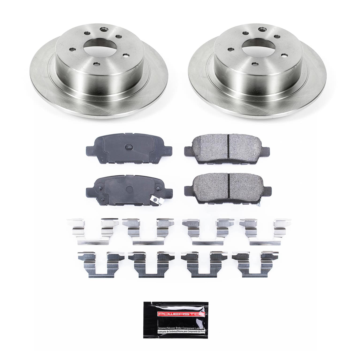 Power Stop KOE15259DK - Front And Rear Autospecialty 1-Click OE Replacement Pad And Rotor Kit With Drum And Brake Shoes vehicle fitment brake part