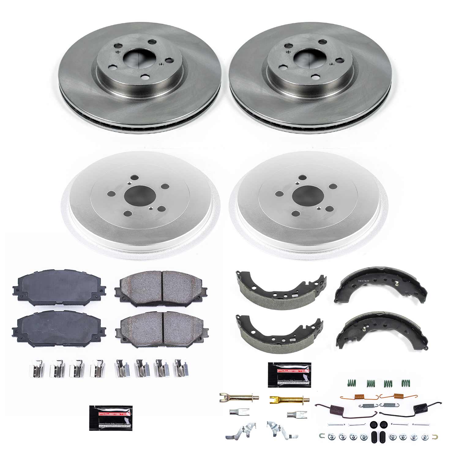 Power Stop KOE15260DK Autospecialty 1-Click Daily Driver Front And Rear Brake Kit for 2009-2019 Toyota Corolla product image