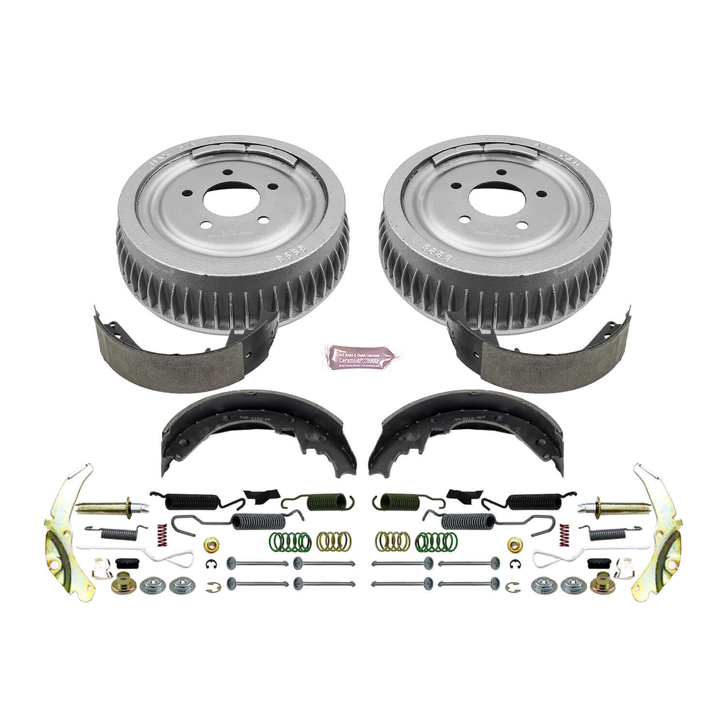 Power Stop KOE15286DK 1-Click Daily Driver Rear Drum And Shoe Kit for 1996-2002 Chevrolet Express 1500 product image