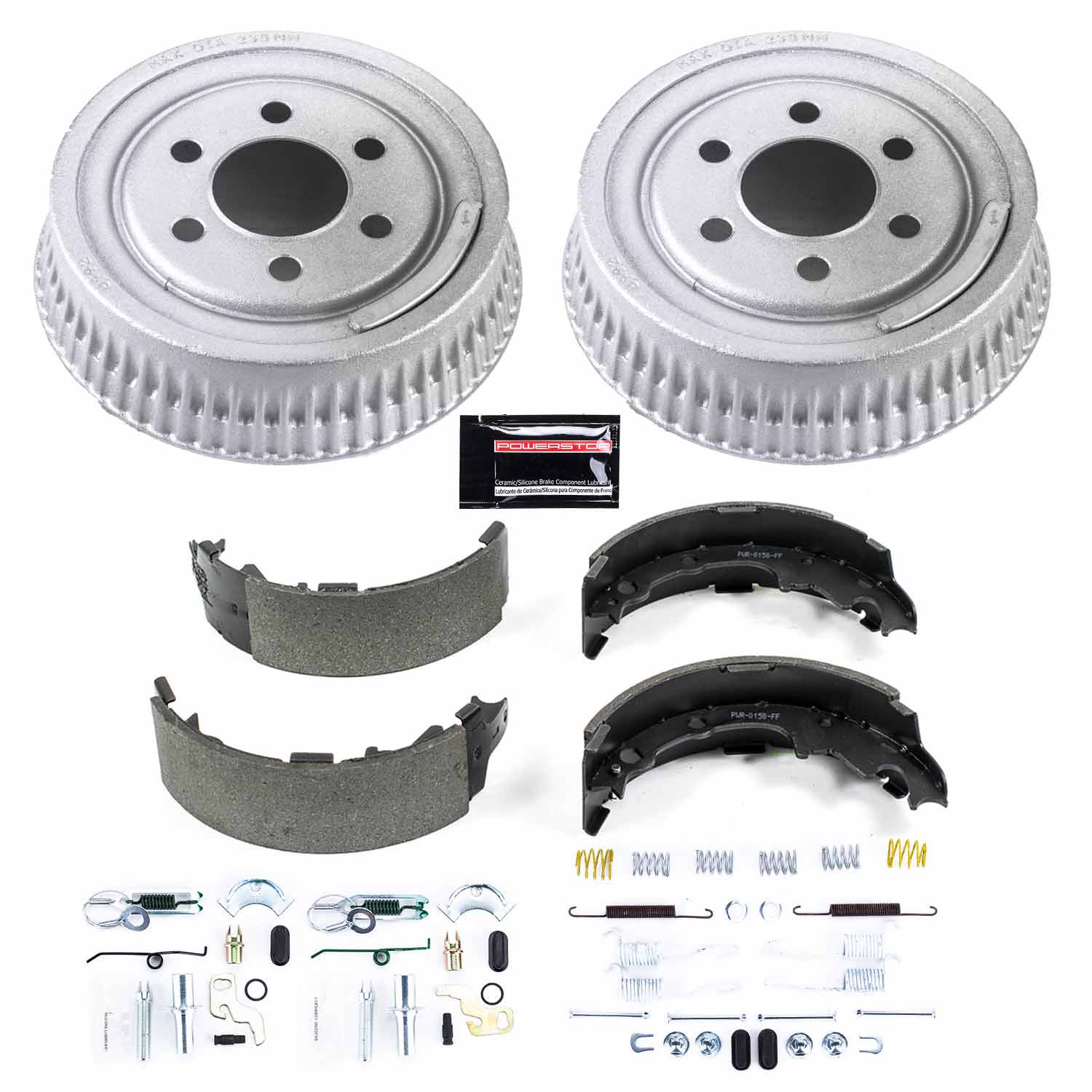 Power Stop KOE15299DK 1-Click Daily Driver Rear Drum And Shoe Kit for 1992-2002 Dodge Dakota product image