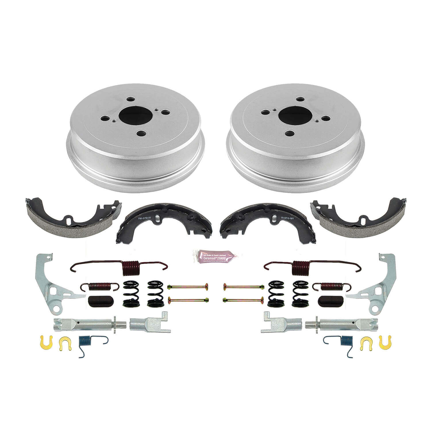 Power Stop KOE15303DK 1-Click Daily Driver Rear Drum And Shoe Kit for 1993-2002 Chevrolet Prizm product image