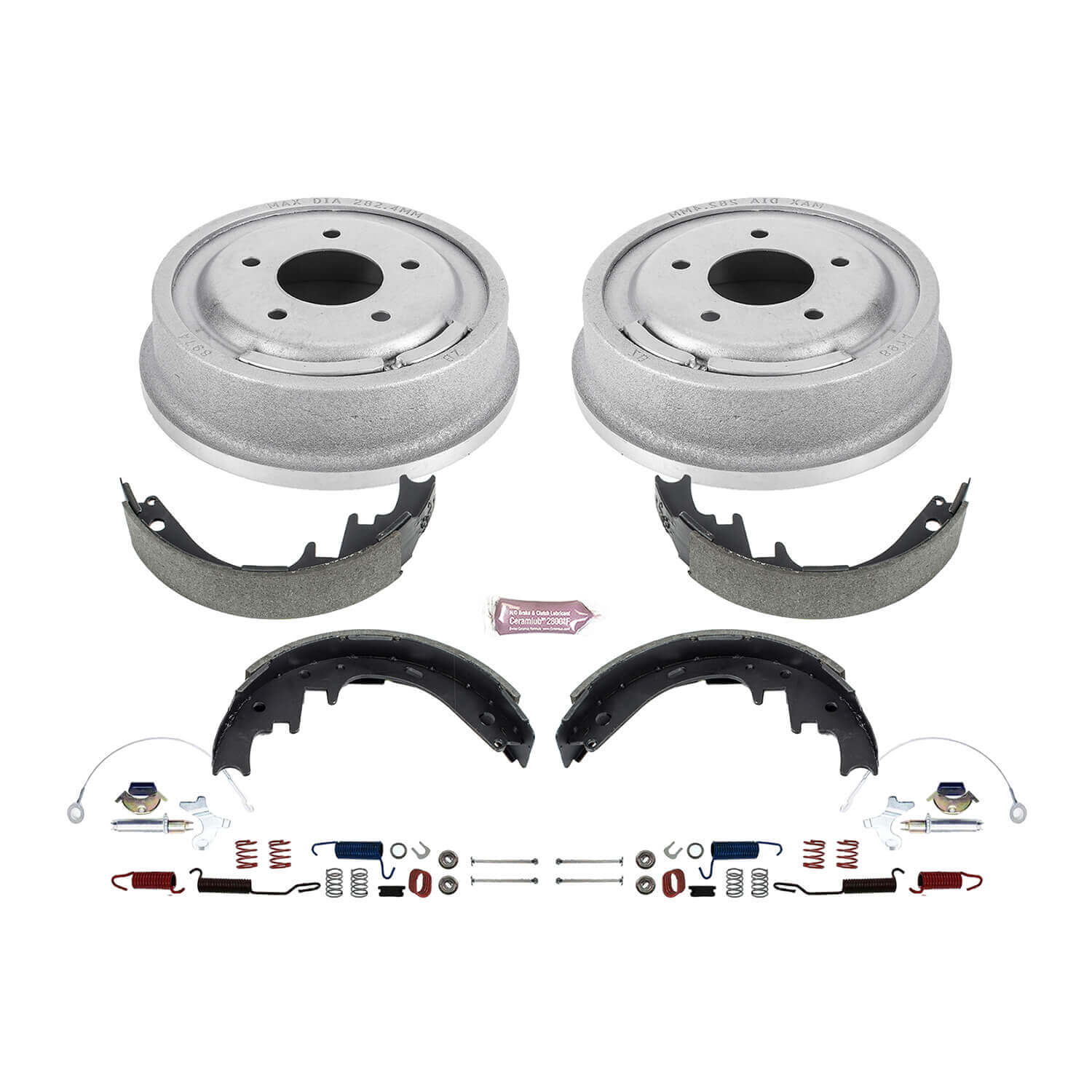 Power Stop KOE15312DK 1-Click Daily Driver Rear Drum And Shoe Kit for 1990-1996 Ford E-150 Econoline product image