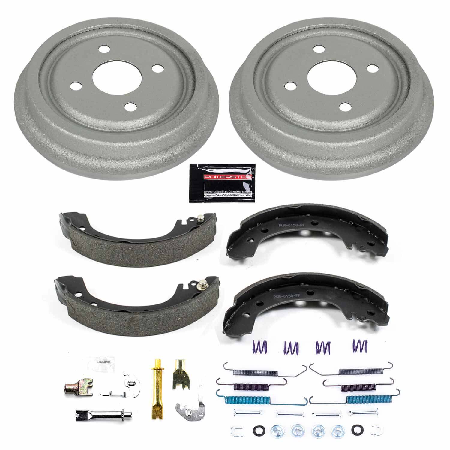 Power Stop KOE15323DK 1-Click Daily Driver Rear Drum And Shoe Kit for 1991-2002 Saturn Sc product image