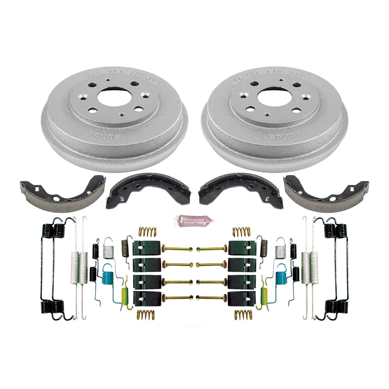Power Stop KOE15324DK 1-Click Daily Driver Rear Drum And Shoe Kit for 1992-1998 Ford Escort product image