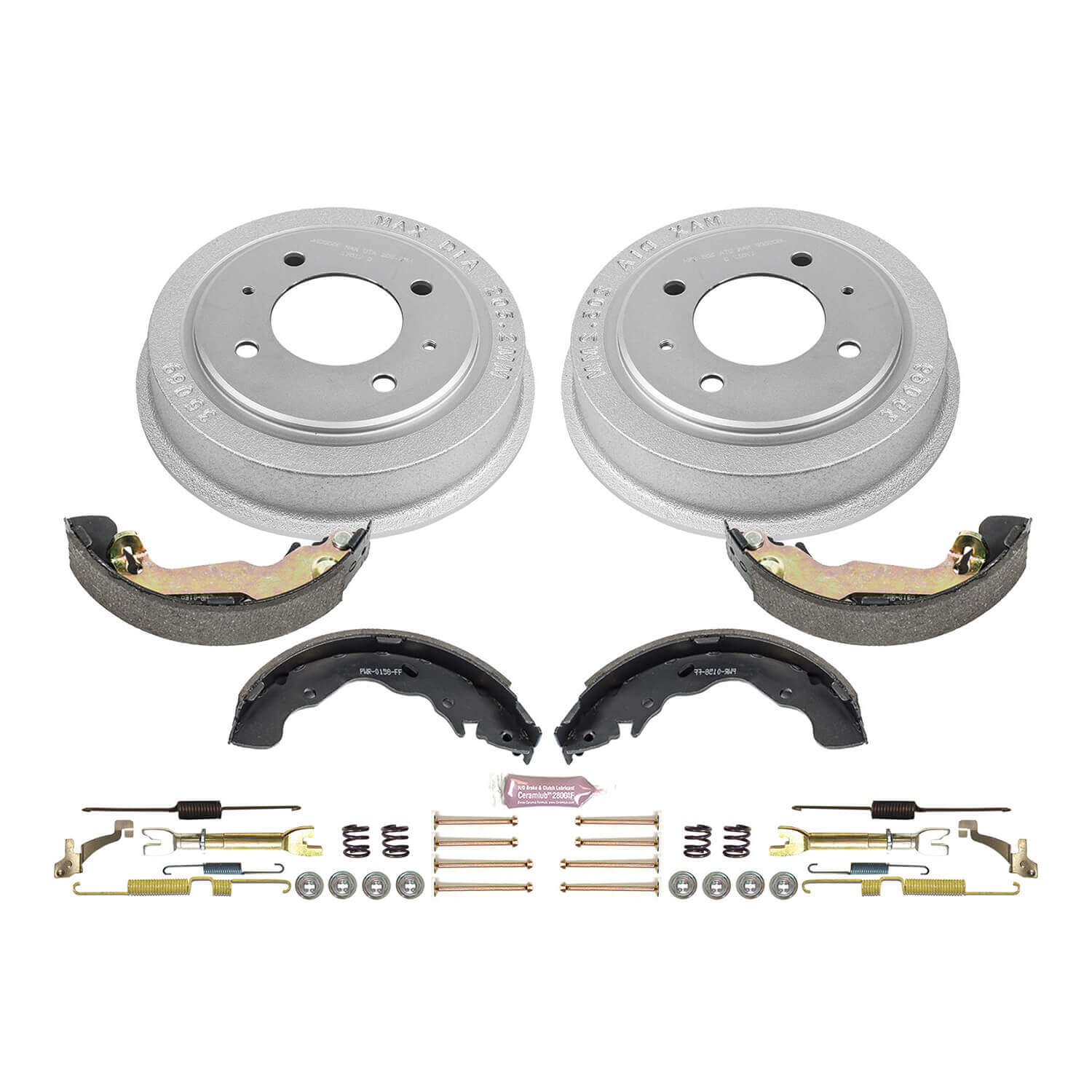 Power Stop KOE15337DK 1-Click Daily Driver Rear Drum And Shoe Kit for 1997-2002 Hyundai Elantra product image