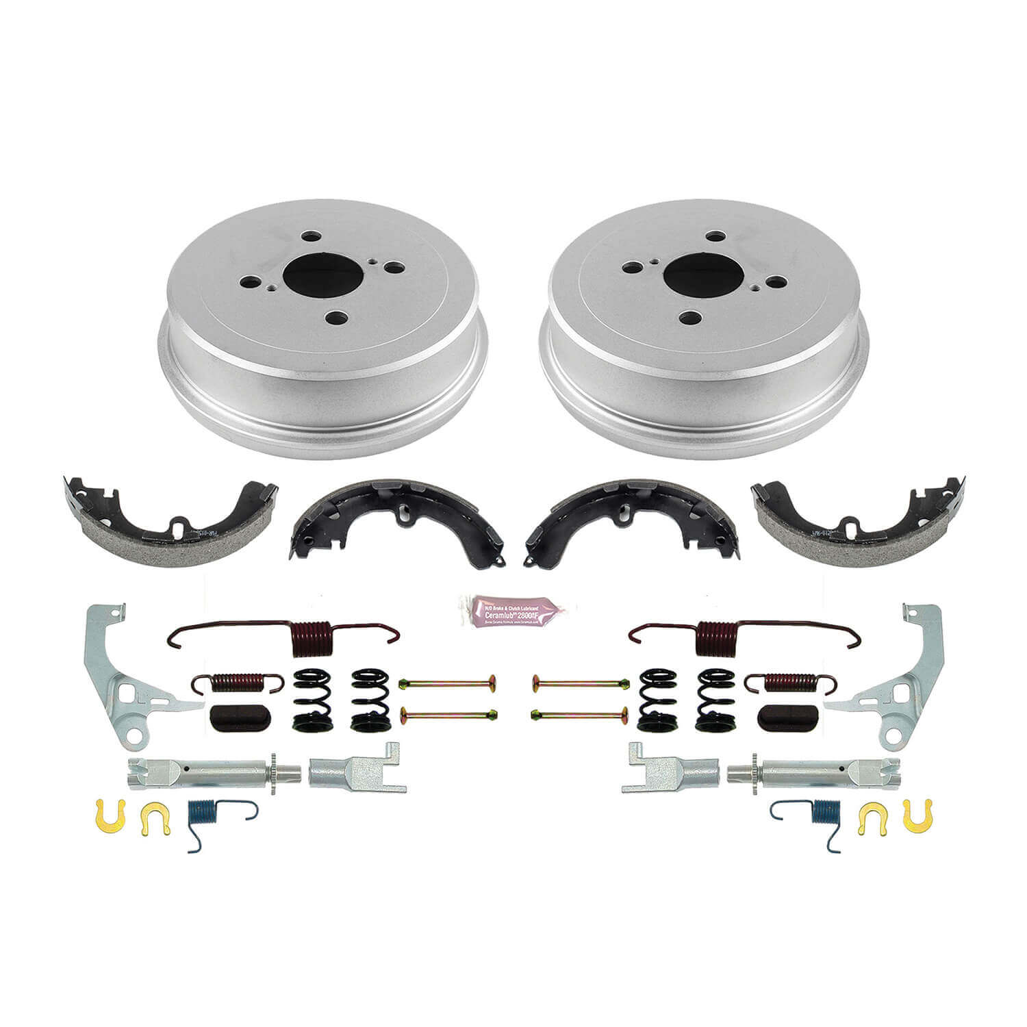 Power Stop KOE15363DK 1-Click Daily Driver Rear Drum And Shoe Kit for 2000-2002 Toyota Corolla product image