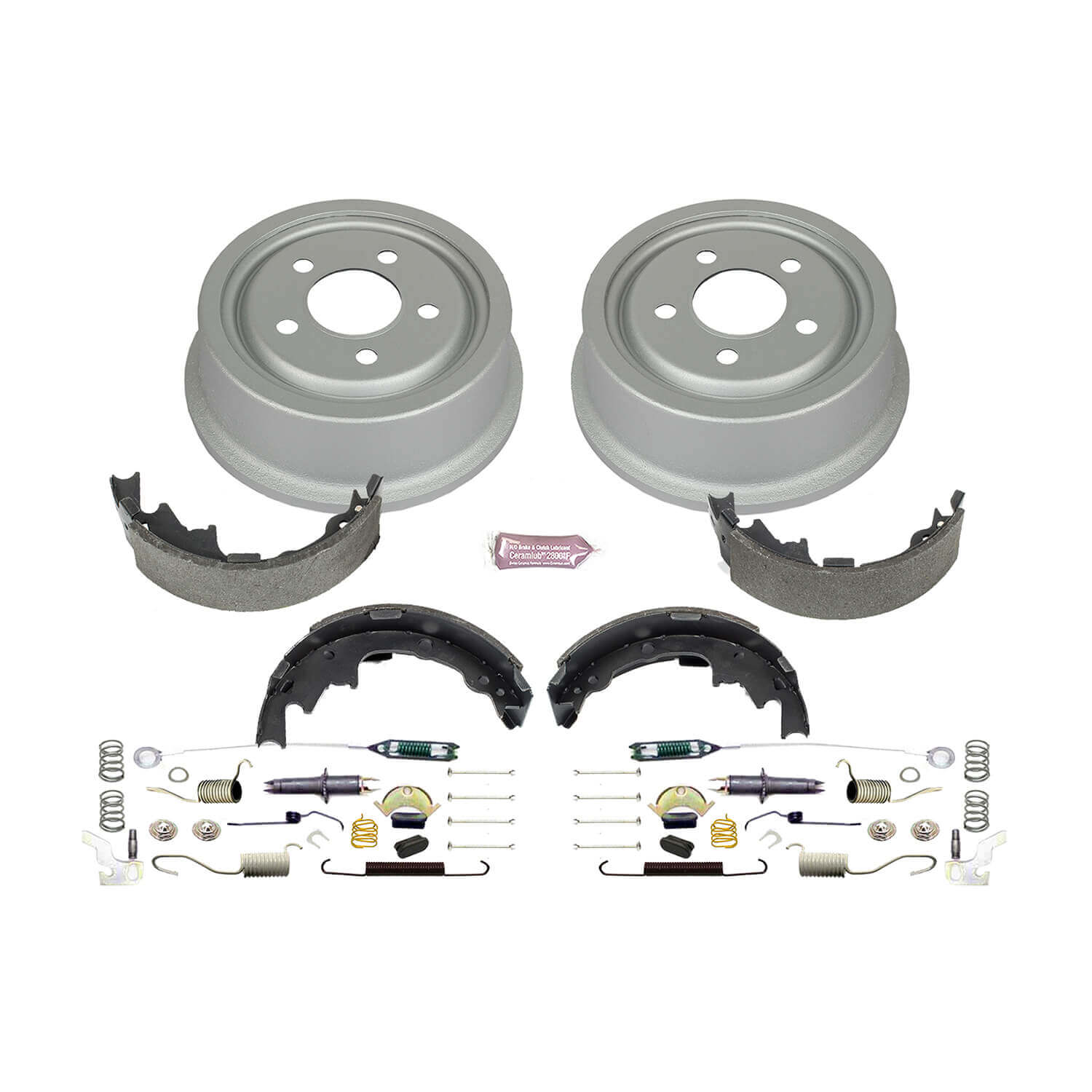 Power Stop KOE15374DK 1-Click Daily Driver Rear Drum And Shoe Kit for 2001-2006 Jeep Wrangler product image