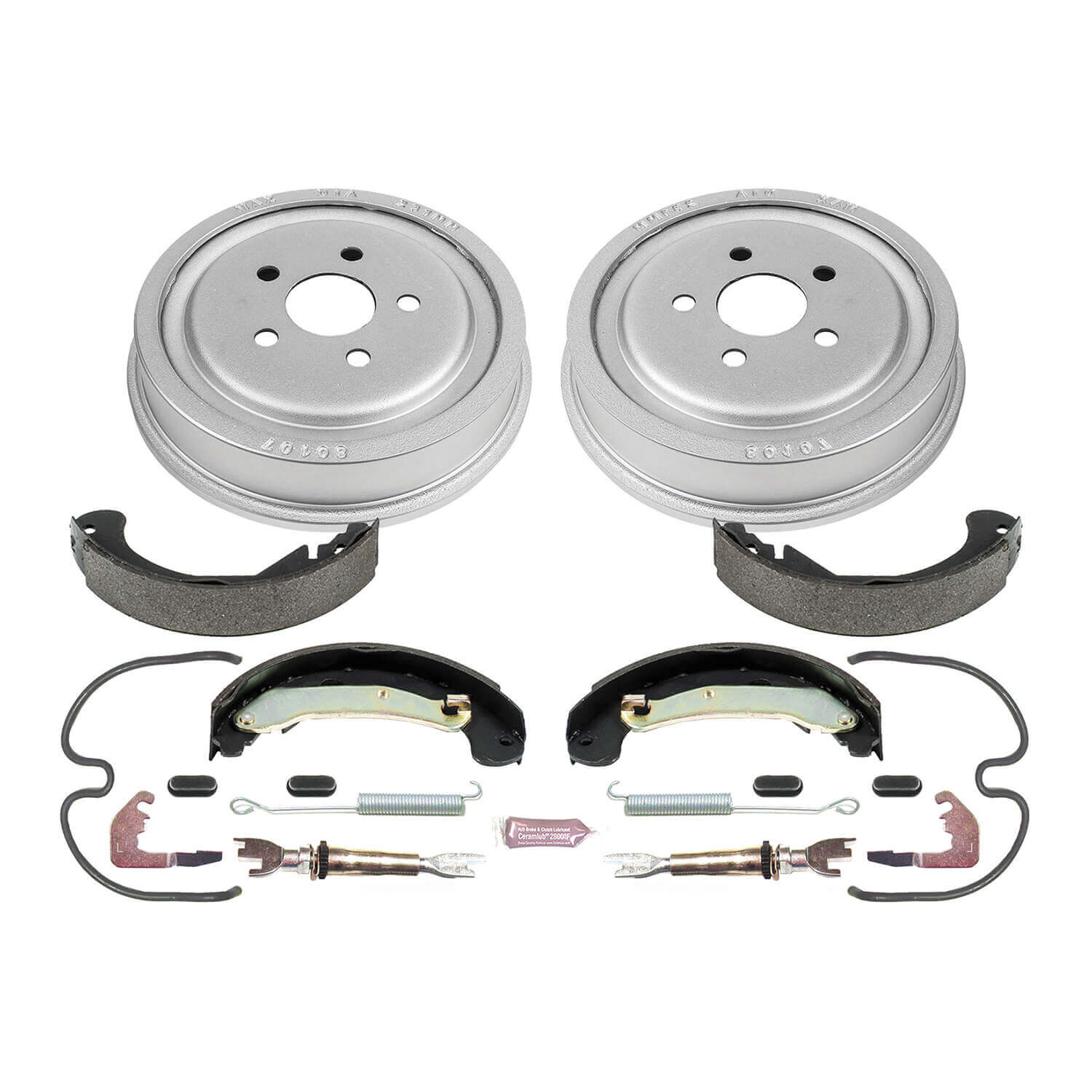 Power Stop KOE15380DK 1-Click Daily Driver Rear Drum And Shoe Kit for 2003-2005 Chevrolet Cavalier product image