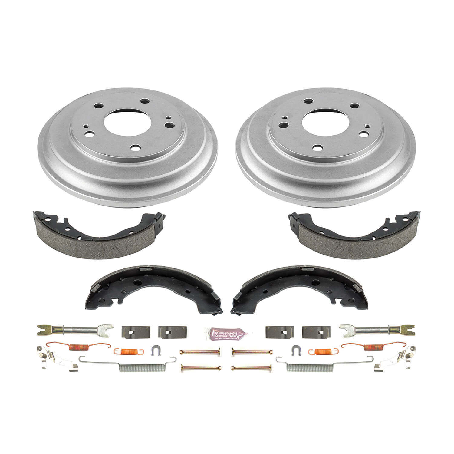 Power Stop KOE15397DK 1-Click Daily Driver Rear Drum And Shoe Kit for 2006-2011 Honda Civic product image