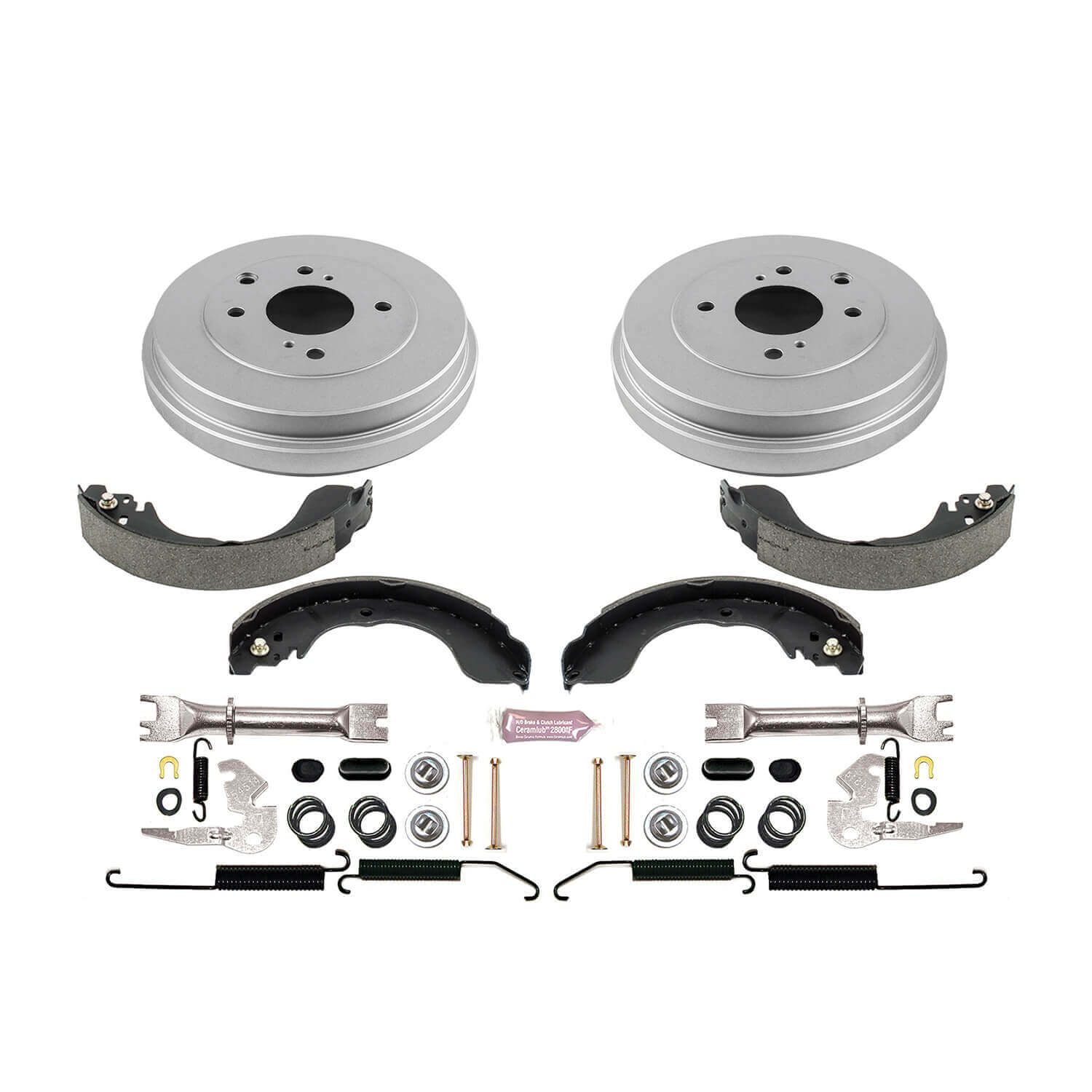 Power Stop KOE15404DK 1-Click Daily Driver Rear Drum And Shoe Kit for 2007-2014 Nissan Cube product image