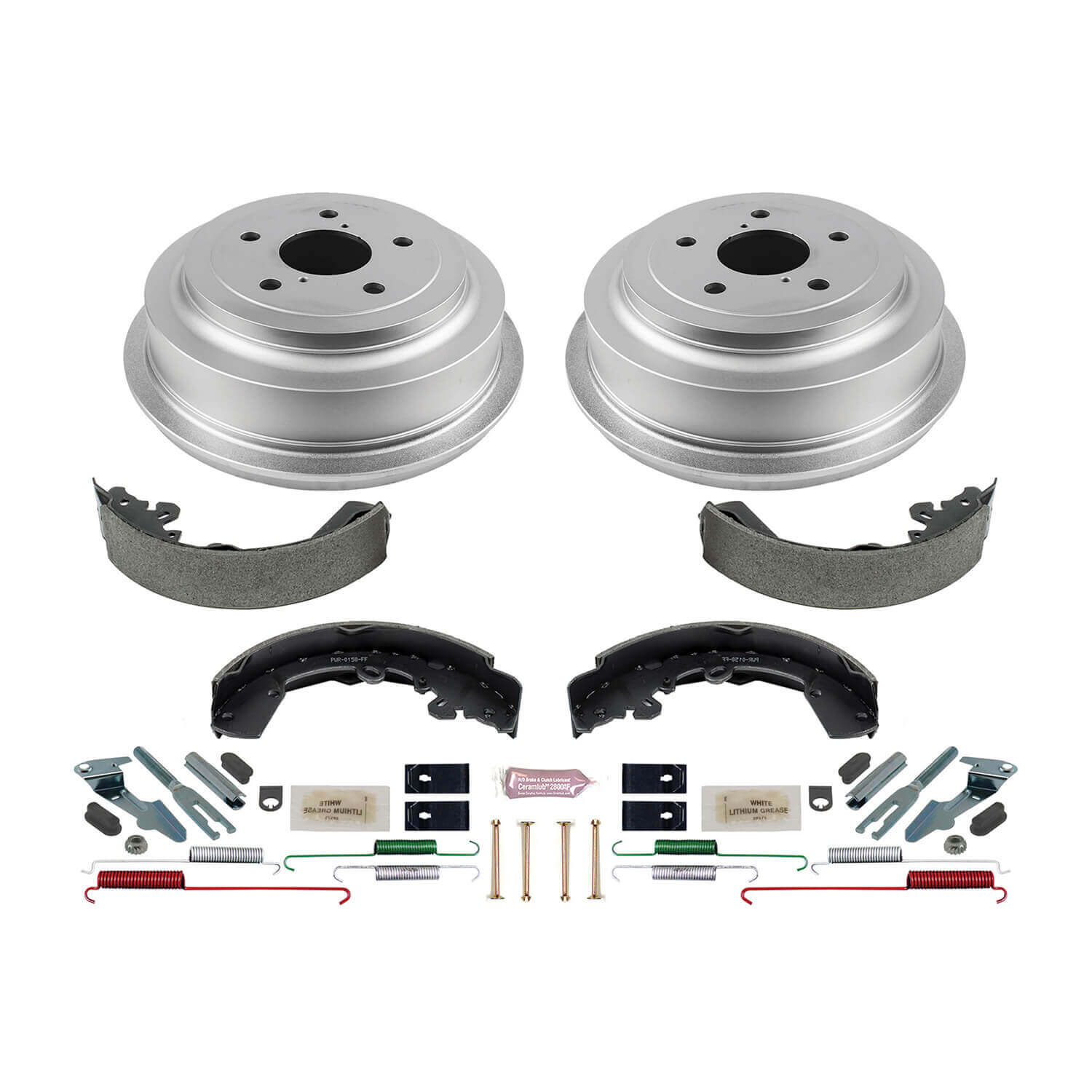 Power Stop KOE15405DK 1-Click Daily Driver Rear Drum And Shoe Kit for 2005-2011 Dodge Dakota product image