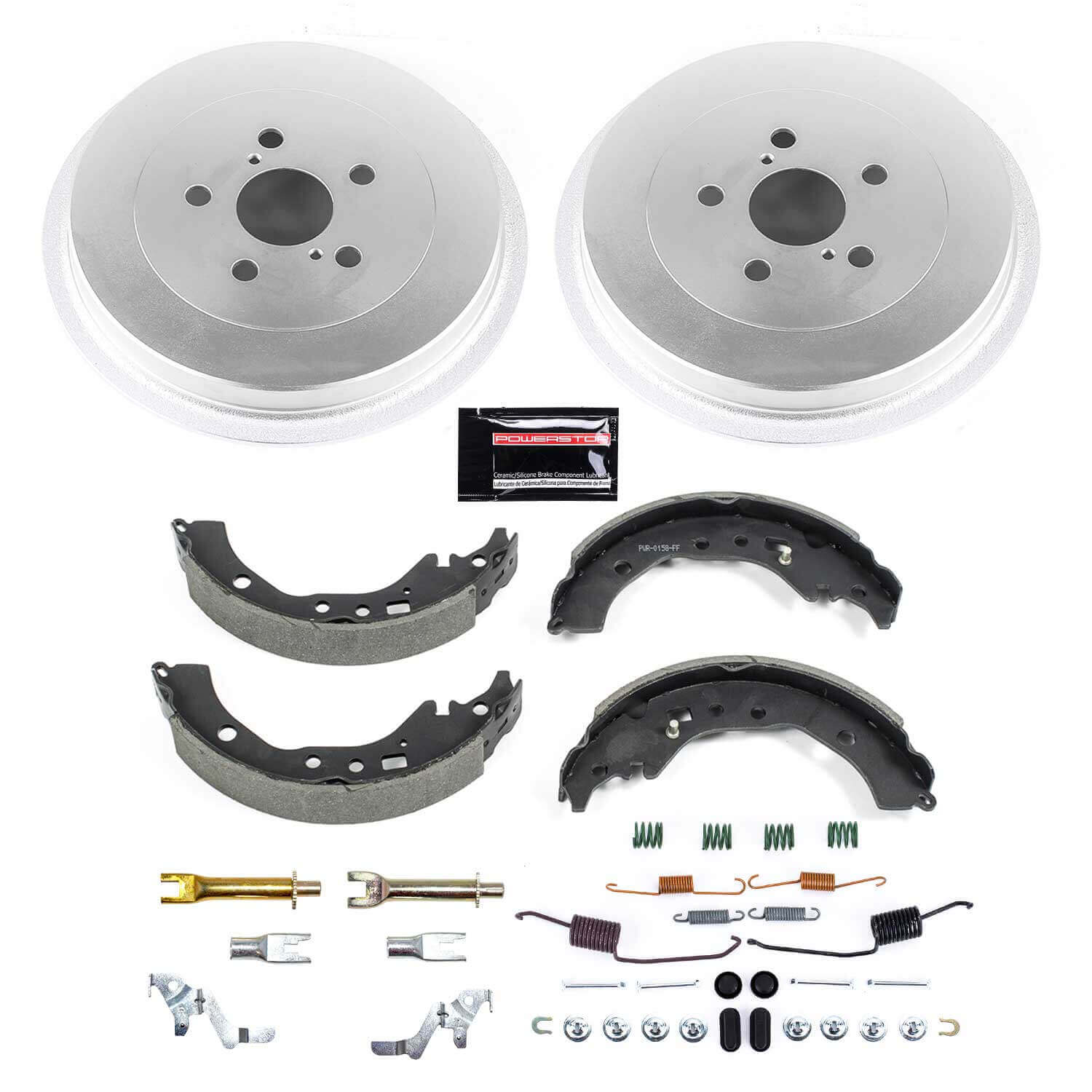 Power Stop KOE15408DK 1-Click Daily Driver Rear Drum And Shoe Kit for 2009-2019 Toyota Corolla product image