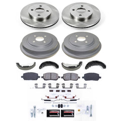 Power Stop KOE15421DK - Front And Rear Autospecialty 1-Click OE Replacement Pad And Rotor Kit With Drum And Brake Shoes vehicle fitment brake part