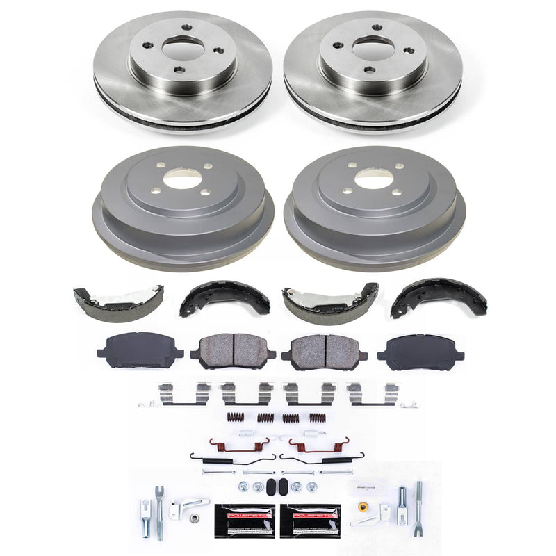 Power Stop KOE15421DK - Front And Rear Autospecialty 1-Click OE Replacement Pad And Rotor Kit With Drum And Brake Shoes vehicle fitment brake part