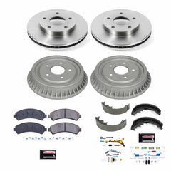 Power Stop KOE15428DK Autospecialty 1-Click Daily Driver Front And Rear Brake Kit With Drum And Brake Shoes for 1998-2003 Chevrolet S10 product image