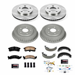 Power Stop KOE15441DK Autospecialty 1-Click Daily Driver Front And Rear Brake Kit With Drum And Brake Shoes for 1994-1996 Chevrolet Camaro Base Rear Drum product image
