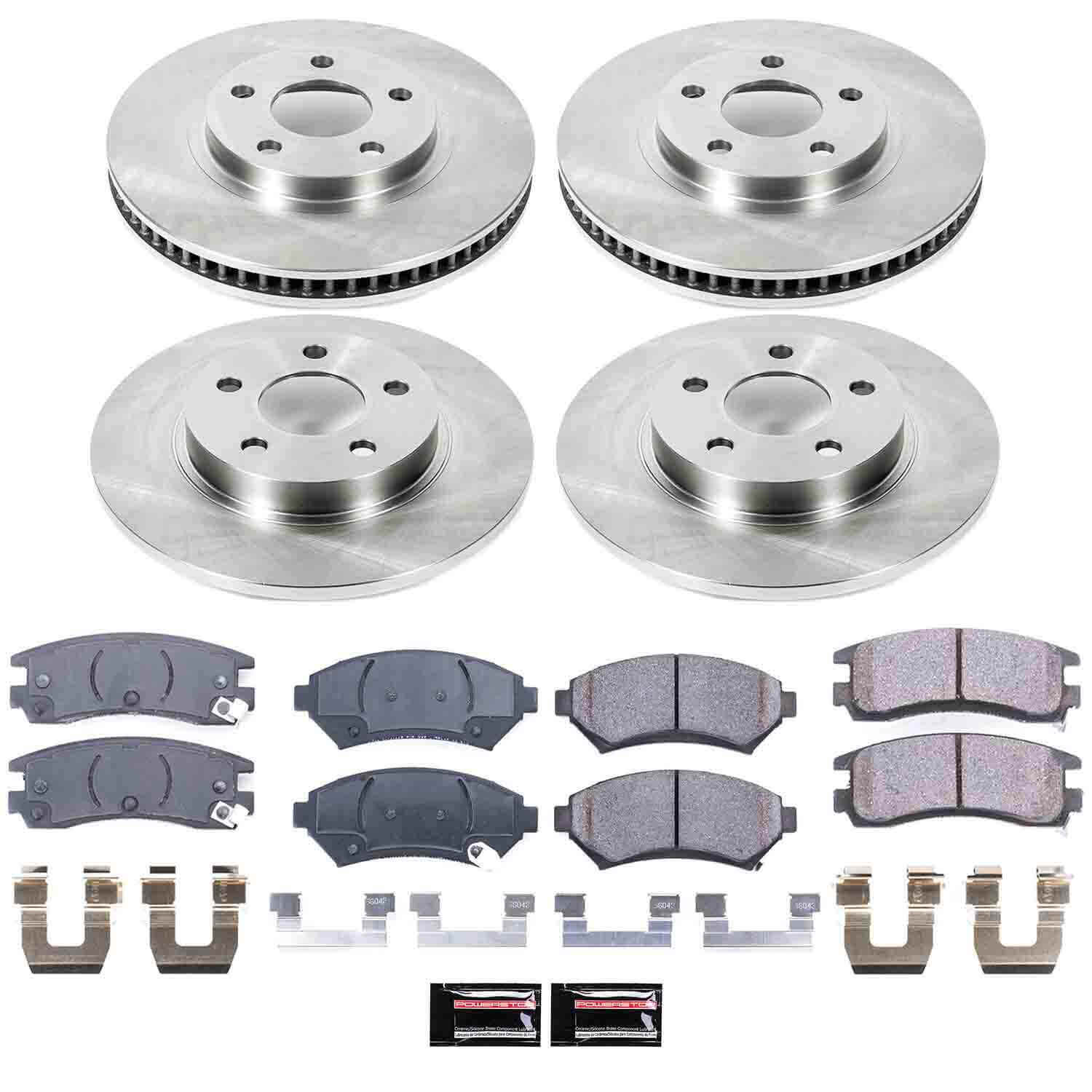Power Stop KOE1545 Autospecialty - 1-Click Daily Driver Brake Kits (Front And Rear) for 2000-2005 Buick Park Avenue product image