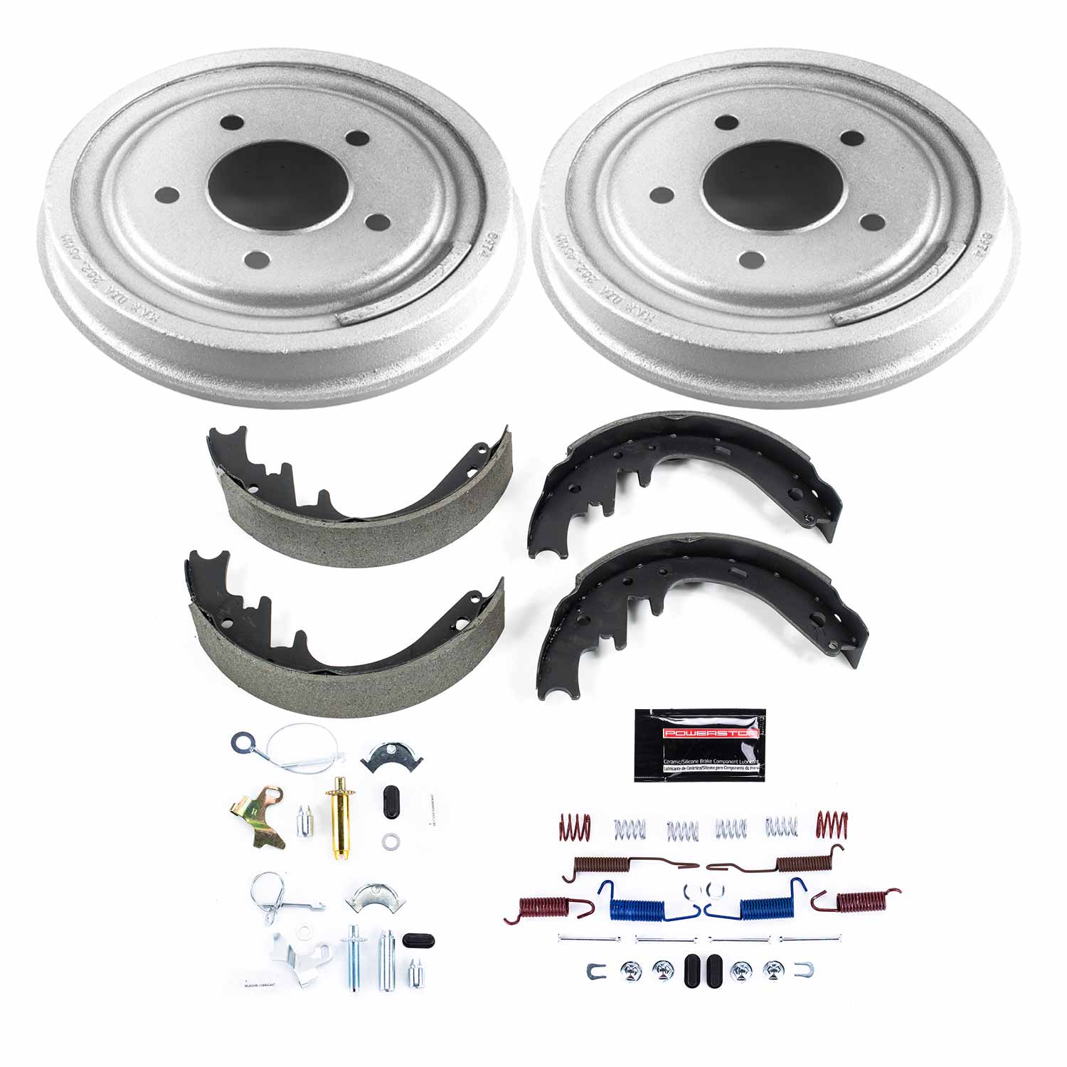 Power Stop KOE15453DK 1-Click Daily Driver Rear Drum And Shoe Kit for 1987-1989 Ford Bronco Custom, Eddie Bauer, XLT product image