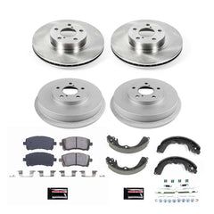 Power Stop KOE15468DK Front And Rear Autospecialty 1-Click OE Replacement Pad And Rotor Kit for 1998 Subaru Forester L Rear Drum product image