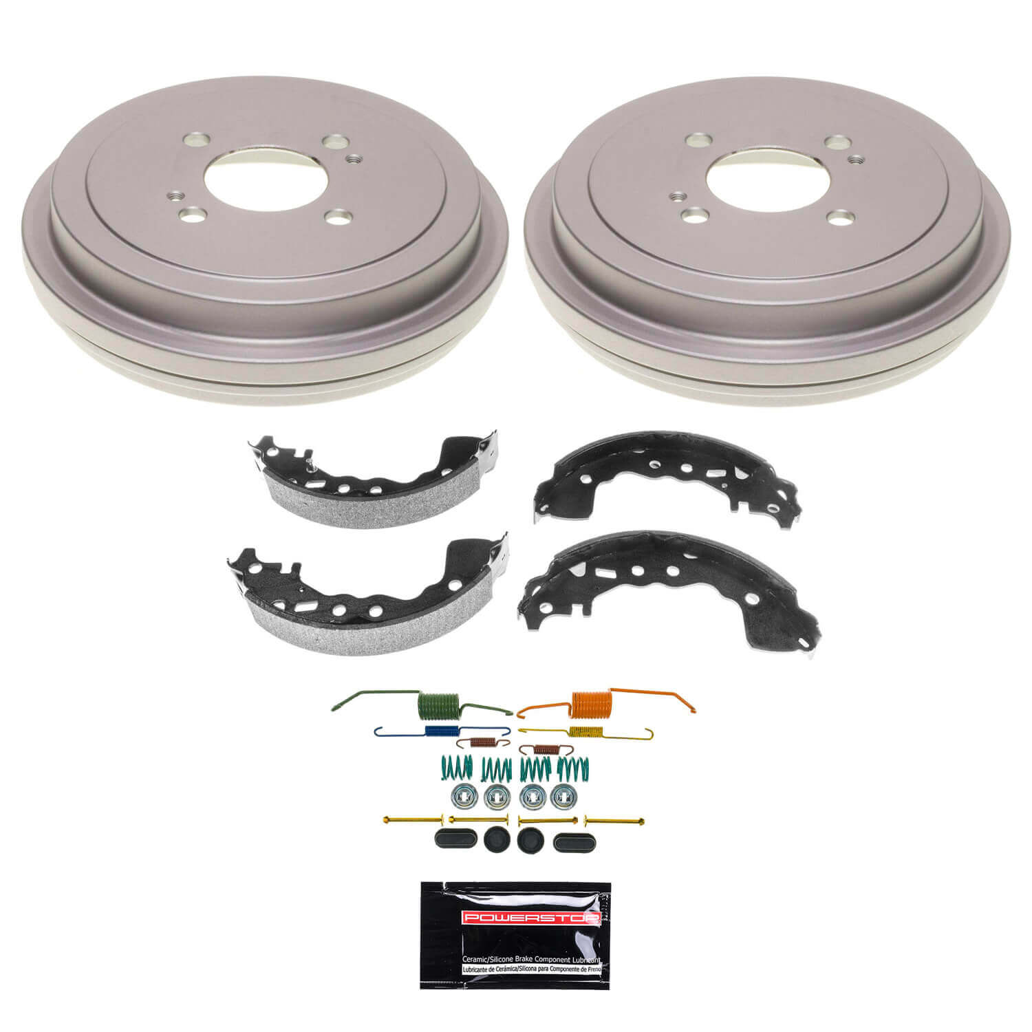 Power Stop KOE15484DK - Rear Autospecialty 1-Click OE Replacement Pad And Rotor Kit With Drum And Brake Shoes vehicle fitment brake part