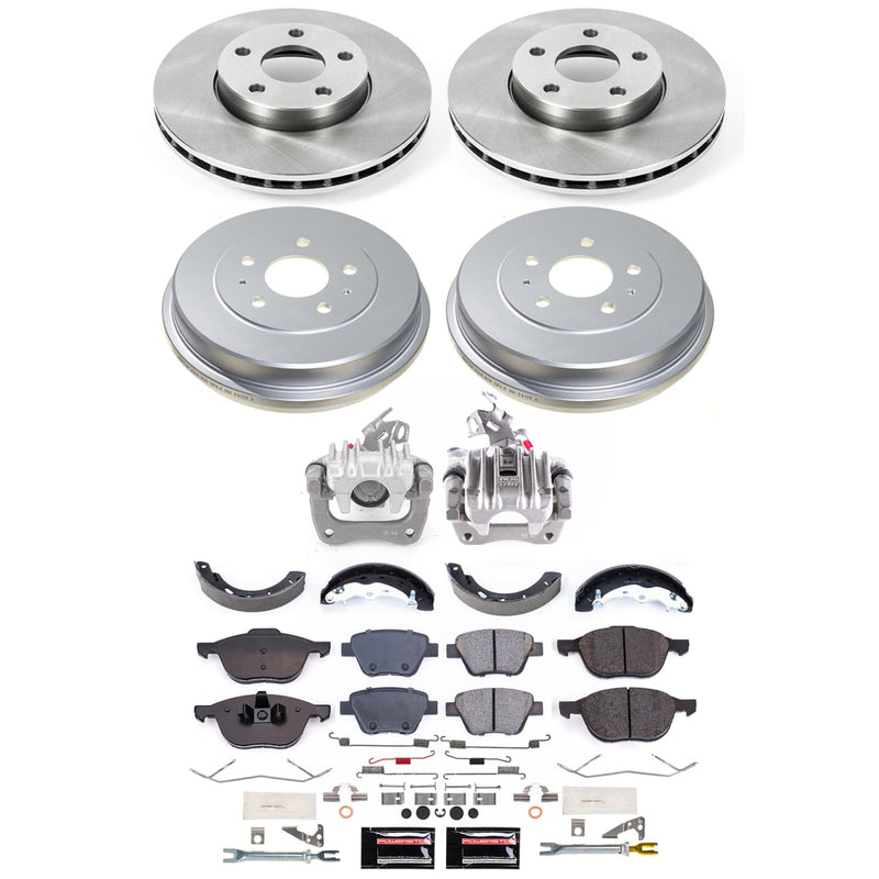 Power Stop KOE15485DK - Front And Rear Autospecialty 1-Click OE Replacement Pad And Rotor Kit With Drum And Brake Shoes vehicle fitment brake part