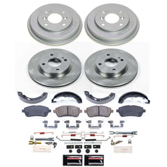 Power Stop KOE15486DK - Front And Rear Autospecialty 1-Click OE Replacement Pad And Rotor Kit With Drum And Brake Shoes vehicle fitment brake part