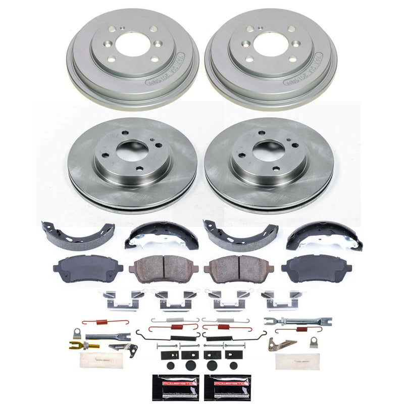 Power Stop KOE15486DK - Front And Rear Autospecialty 1-Click OE Replacement Pad And Rotor Kit With Drum And Brake Shoes vehicle fitment brake part