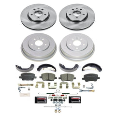 Power Stop KOE15487DK - Front And Rear Autospecialty 1-Click OE Replacement Pad And Rotor Kit With Drum And Brake Shoes vehicle fitment brake part