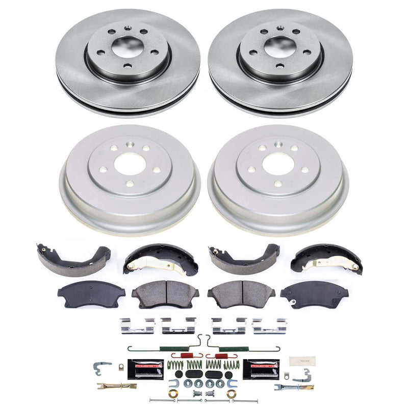 Power Stop KOE15488DK - Front And Rear Autospecialty 1-Click OE Replacement Pad And Rotor Kit With Drum And Brake Shoes vehicle fitment brake part