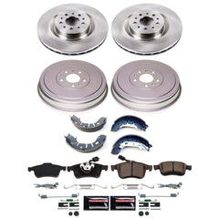 Power Stop KOE15491DK - Front And Rear Autospecialty 1-Click OE Replacement Pad And Rotor Kit With Drum And Brake Shoes vehicle fitment brake part