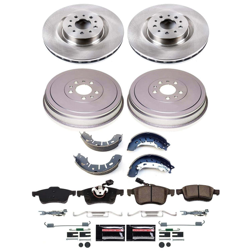 Power Stop KOE15491DK - Front And Rear Autospecialty 1-Click OE Replacement Pad And Rotor Kit With Drum And Brake Shoes vehicle fitment brake part