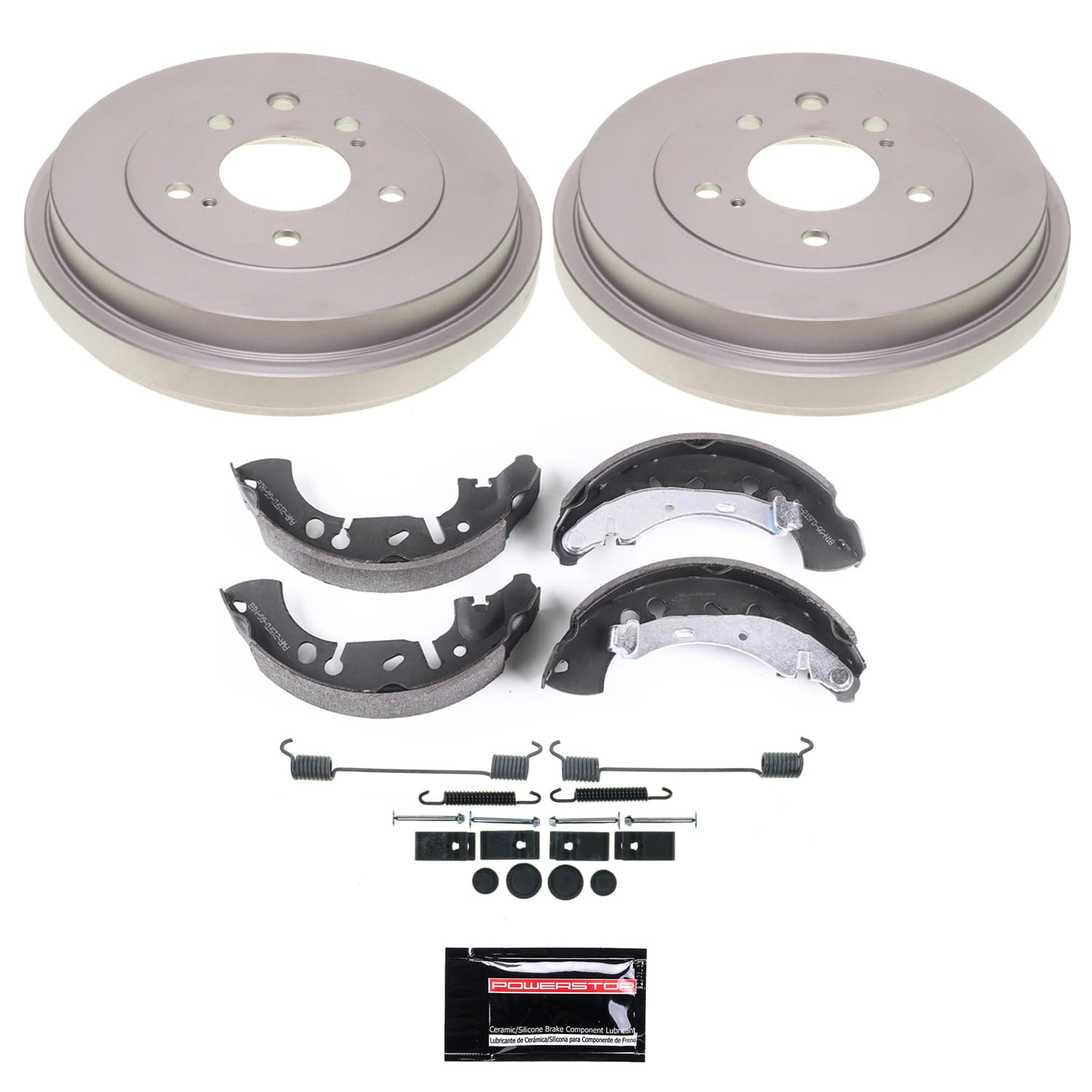 Power Stop KOE15493DK - Front And Rear Autospecialty 1-Click OE Replacement Pad And Rotor Kit With Drum And Brake Shoes vehicle fitment brake part
