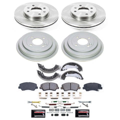 Power Stop KOE15494DK - Front And Rear Autospecialty 1-Click OE Replacement Pad And Rotor Kit With Drum And Brake Shoes vehicle fitment brake part