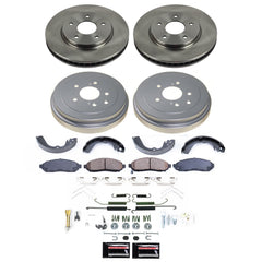Power Stop KOE15496DK - Front And Rear Autospecialty 1-Click OE Replacement Pad And Rotor Kit With Drum And Brake Shoes vehicle fitment brake part